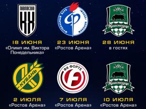 Стали известны соперники ФК «Ростов» на летнем сборе