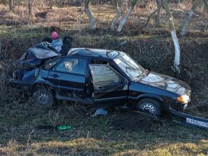В Ростовской области опрокинулся ВАЗ: пострадала женщина