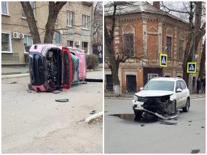 В Каменске «Тойота» перевернулась после столкновения с «Фольксвагеном»