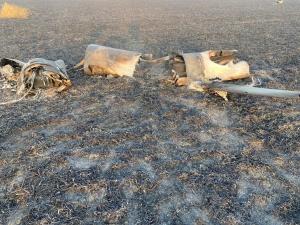 В Тацинском районе в поле упала ракета