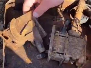 Под Таганрогом нашли детали пулемета Максима времен ВОВ