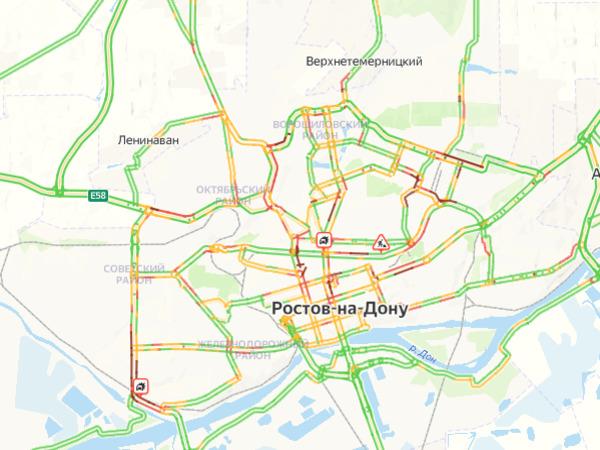 Карта пробок в ростове на дону сейчас