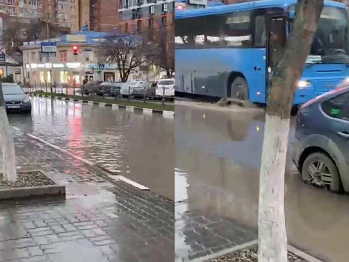 В Батайске затопило улицу Кирова » DonDay - новости Ростова-на-Дону.  Происшествия, события, новости бизнеса, политики, культуры и спорта.