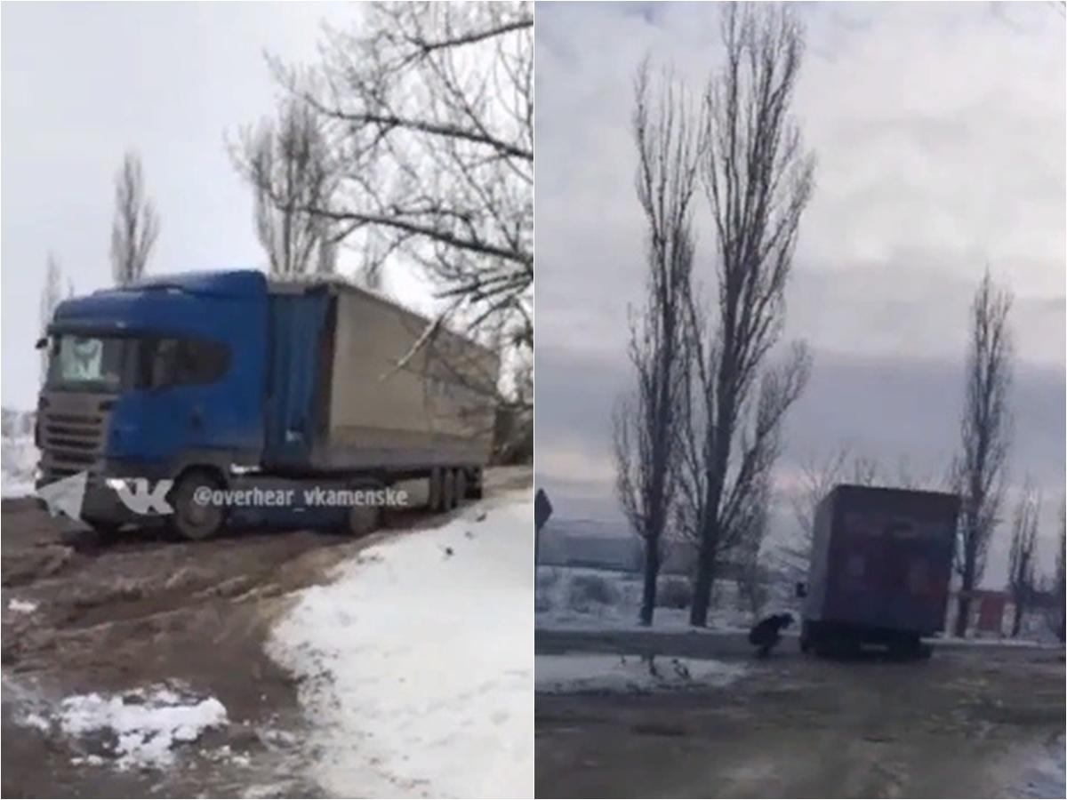 В Каменске грузовики не могут проехать по заснеженной дороге » DonDay -  новости Ростова-на-Дону. Происшествия, события, новости бизнеса, политики,  культуры и спорта.