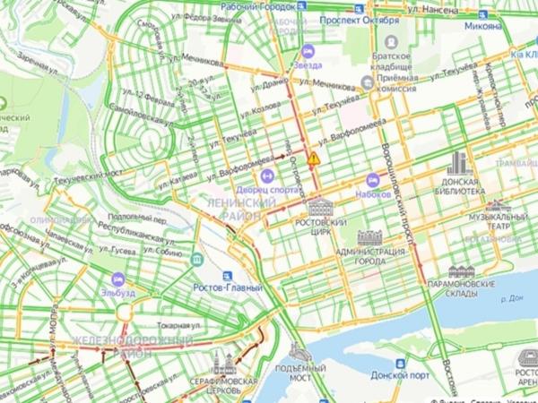 Утренний Ростов 19 января сковали семибалльные пробки