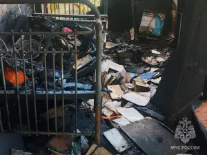 В Таганроге спасатели вытащили мужчину из горящей квартиры