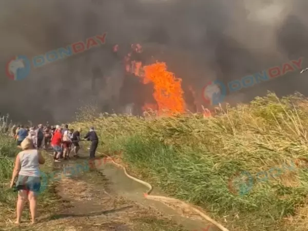 В Аксайском районе в СНТ «Задонье» полыхают 15 частных домов