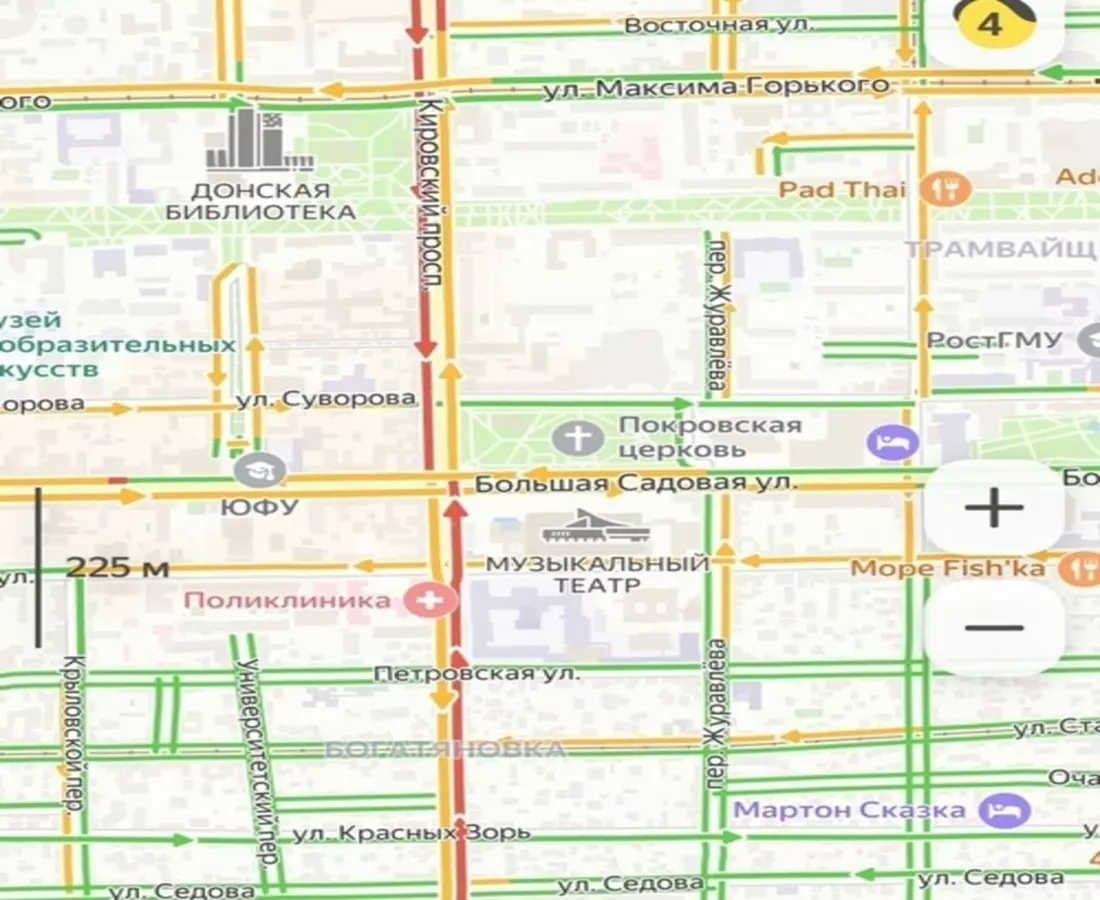 Движение в центре Ростова парализовало из-за неработающего светофора