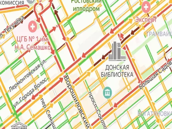 Ростов на предпраздничной неделе сковали пробки в 9 баллов