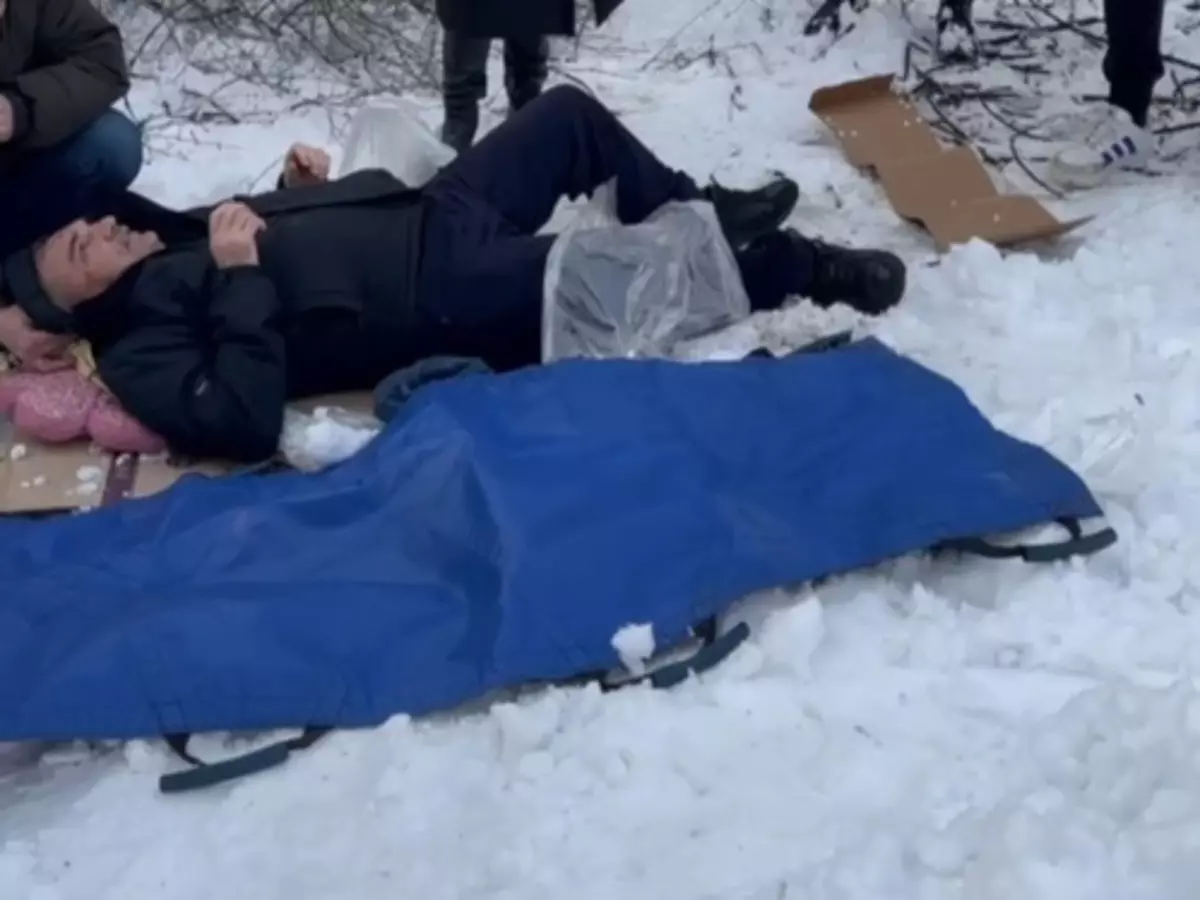 В Ростове на Таганрогской на мужчину упала заснеженная ветка