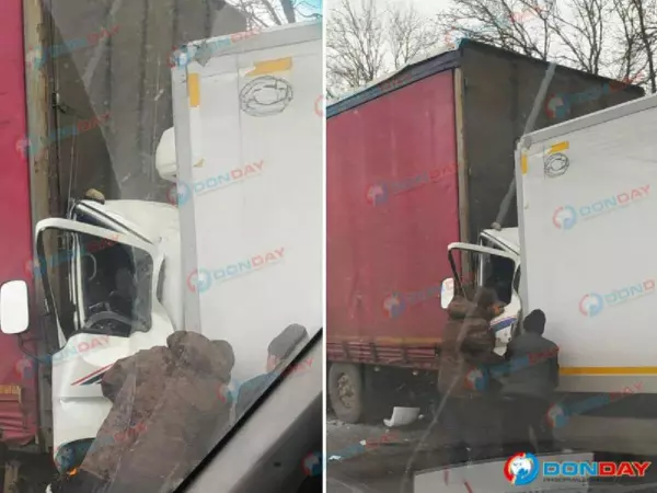 На трассе М-4 «Дон» в Аксайском районе произошло жесткое ДТП с двумя фурами