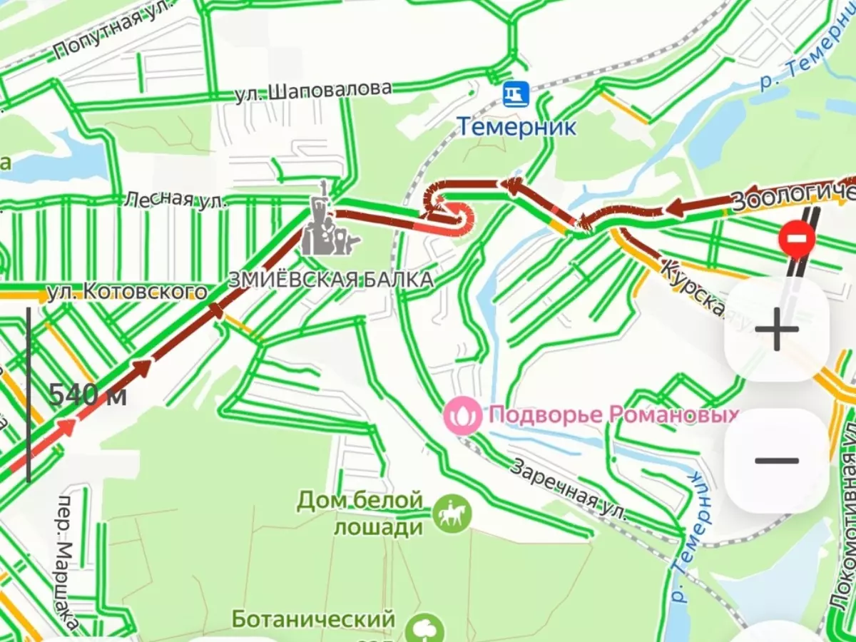 В Ростове образовалась 4-километровая пробка на Змиевской балке