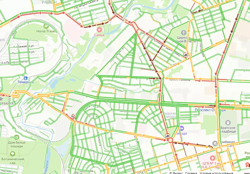 Огромная пробка сковала движение на Северном в Ростове