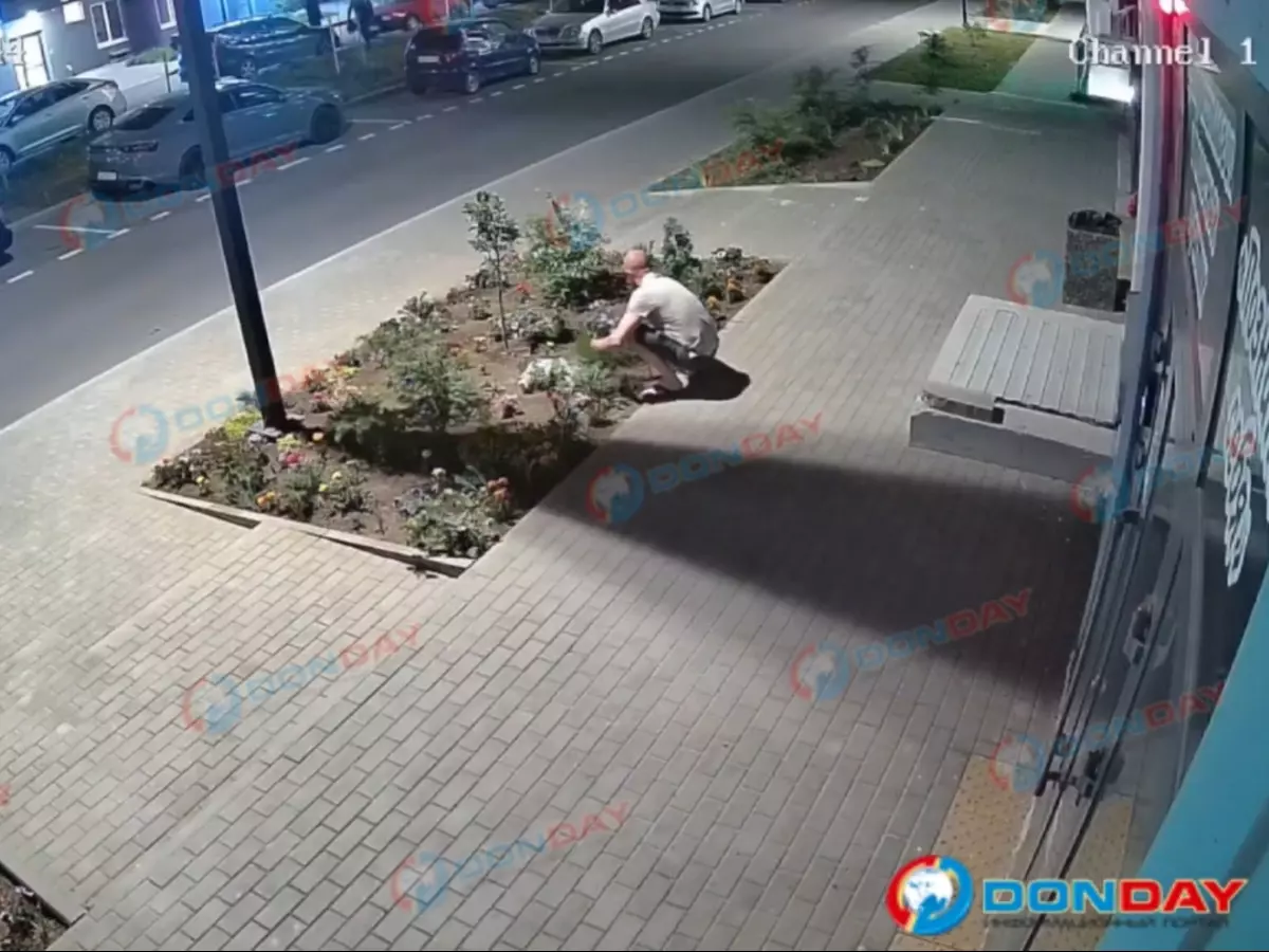 В Ростове на Левенцовке дворовой романтик обнес цветочную клумбу