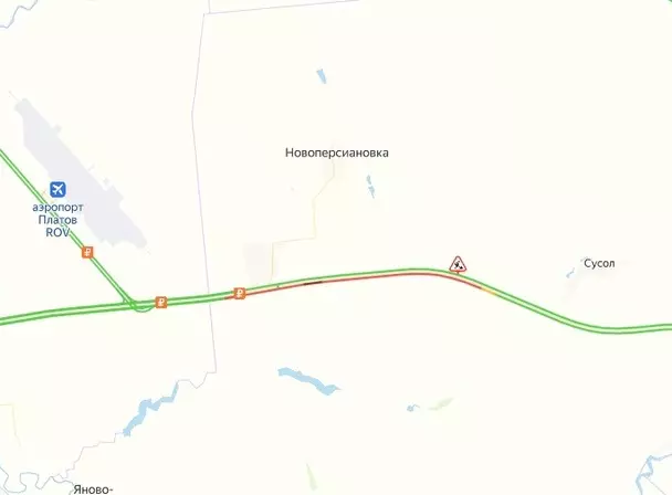 В Ростовской области на М-4 образовалась пробка из-за дорожных работ