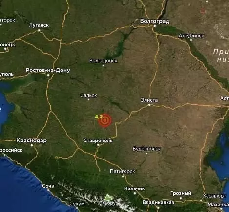 В Ставропольском крае произошло землетрясение магнитудой 4,3