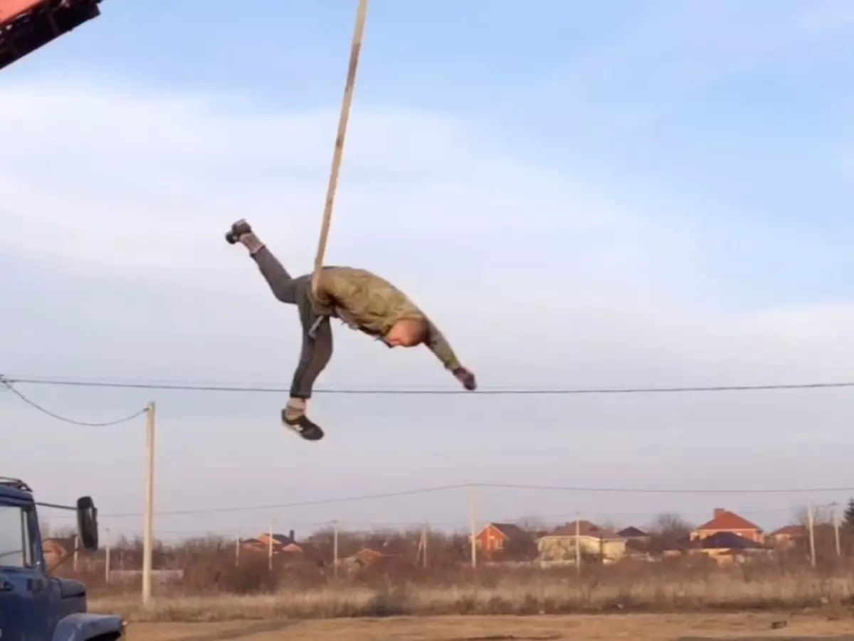 Евгений Чеботарев повторил опасный трюк с веревкой из фильма с Вин Дизелем