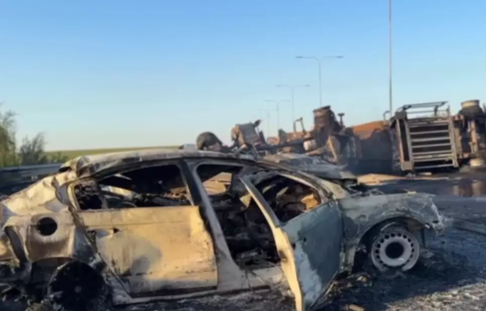 ГАИ обнародовало кадры ДТП в Аксайском районе, где погибли четыре человека