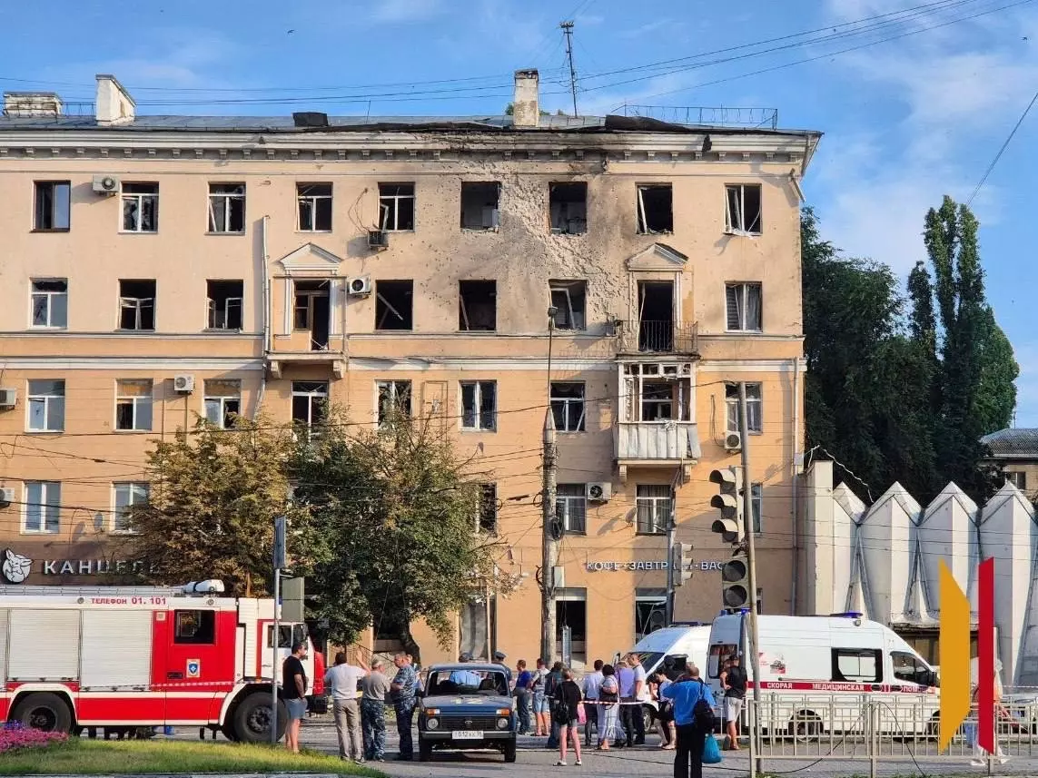 Кадры последствий массированной атаки БПЛА на соседний с Ростовской областью регион