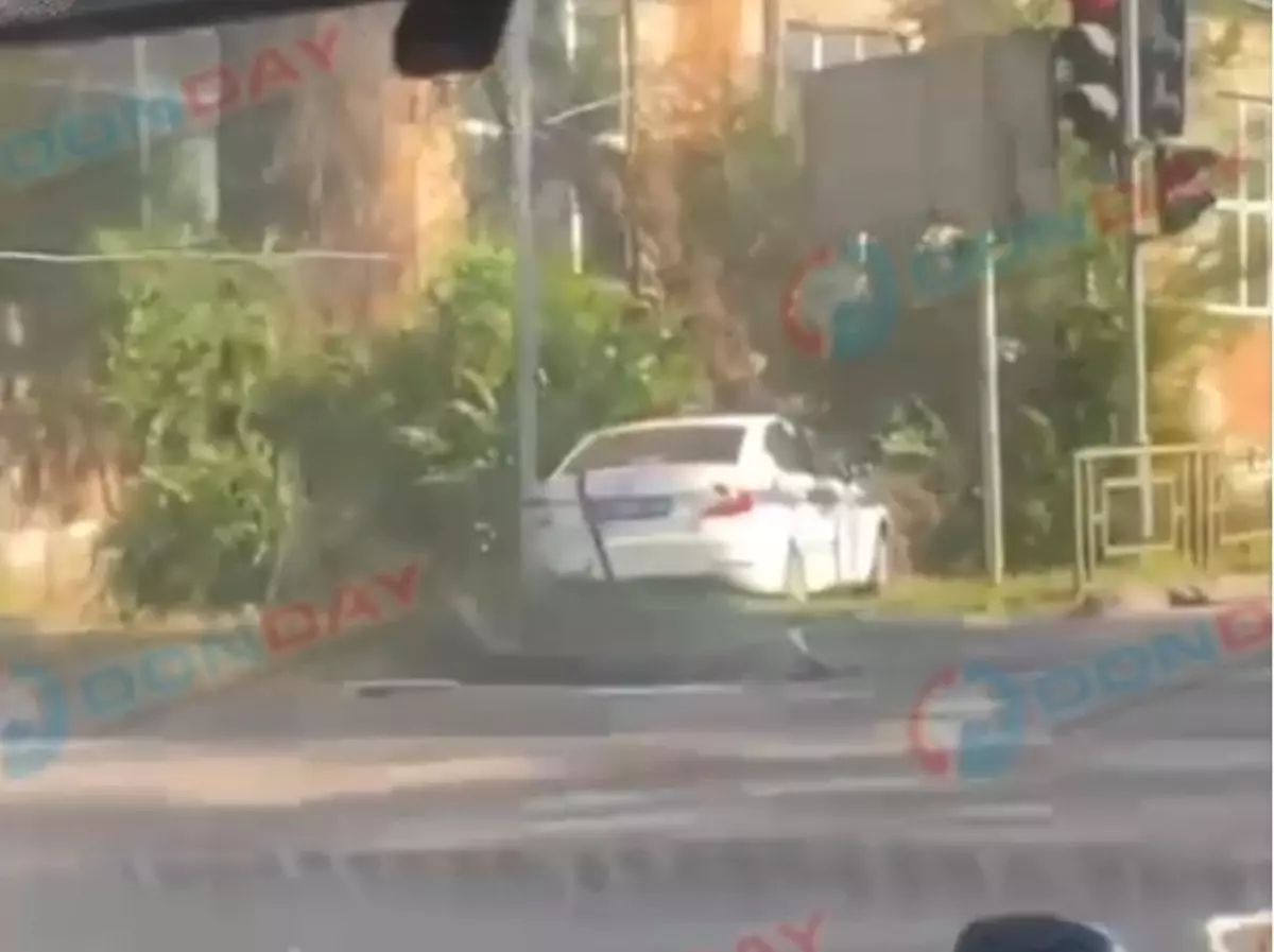 В Батайске машина полиции попала в ДТП