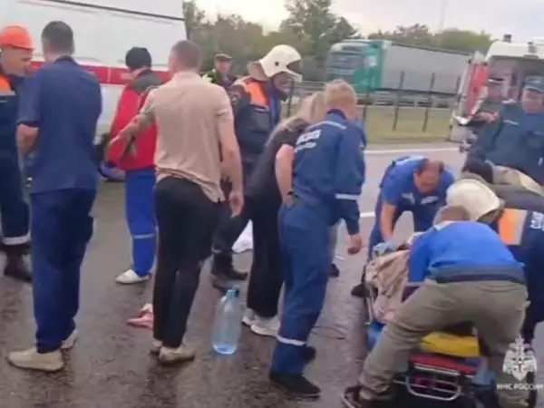 МЧС опубликовало кадры страшного ДТП на трассе в Ростовской области