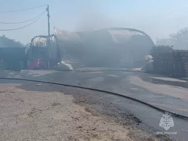 Фото к материалу: Горящий маслоцех в Ростовской области потушили