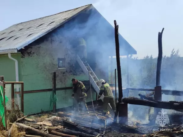 Фото к материалу: В Ростовской области мужчина сжег мусор вместе со своим домом