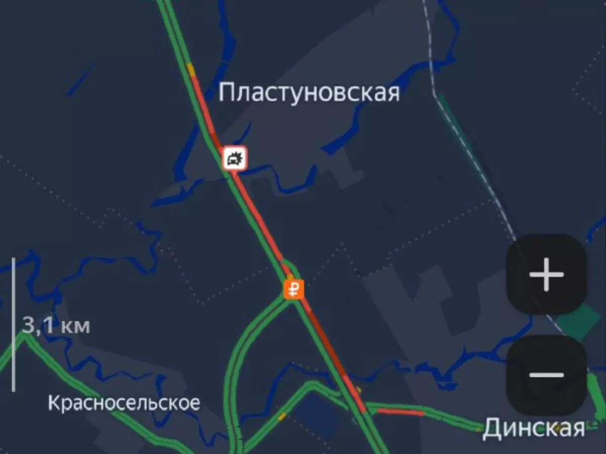 Пробка в 12 километров сковала движение на М-4 в сторону Ростовской области