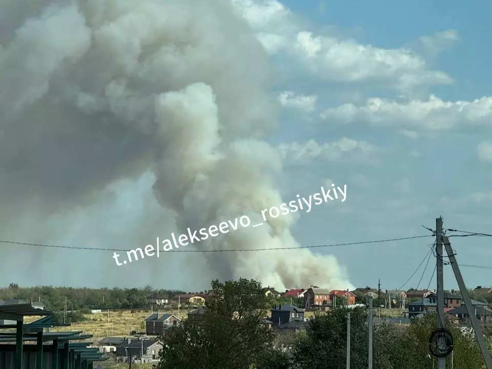 Еще один крупный ландшафтный пожар вспыхнул в Ростовской области