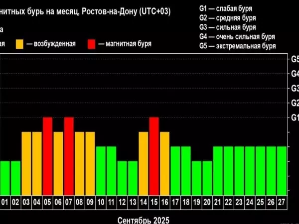 В начале сентября Ростовскую область ожидает затяжная магнитная буря