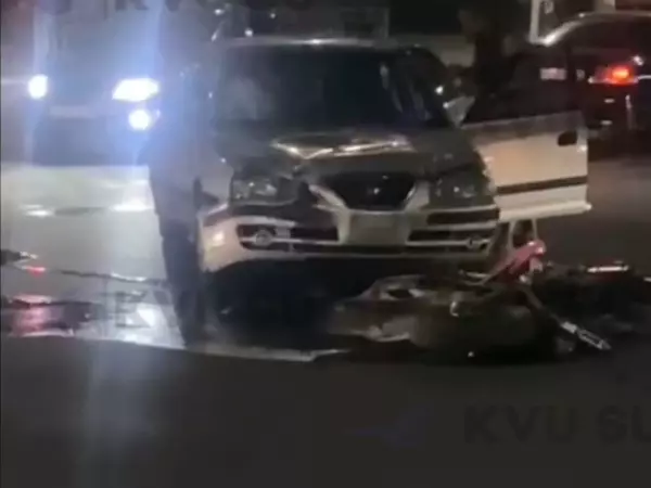 Фото к материалу: В Шахтах произошло жесткое ДТП с участием питбайка