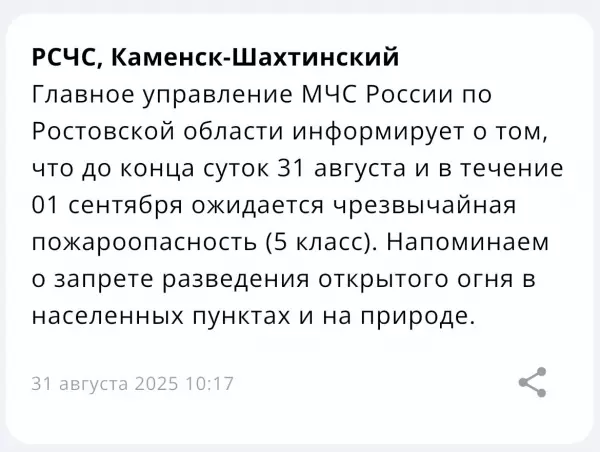 Фото к материалу: В Ростовской области объявили беспилотную опасность ночью 31 августа