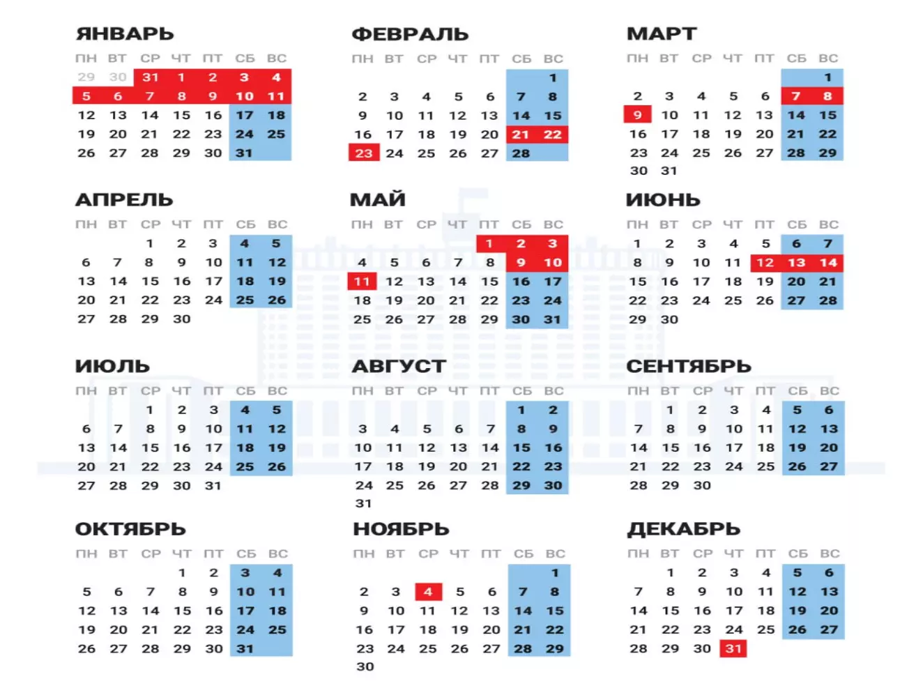 Как отдыхаем в 2026 году: Новогодние праздники в России будут длиться 12 дней
