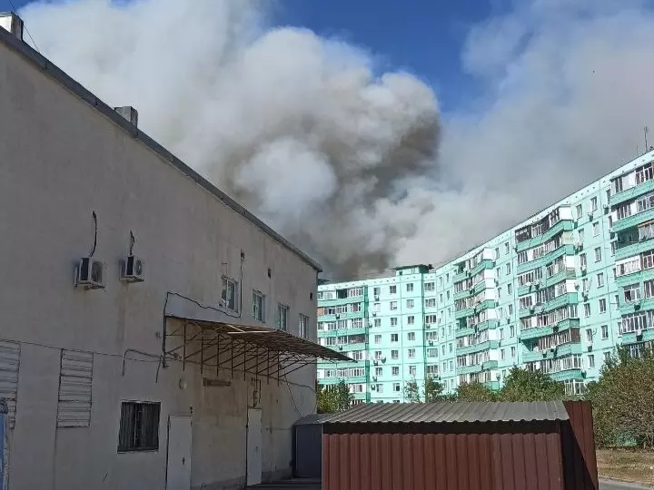 Жуткие кадры крупного ландшафтного пожара в Кулешовке