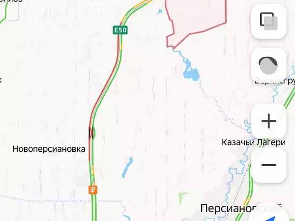Фото к материалу: Гигантская пробка растянулась на трассе М-4 Дон в Октябрьском районе