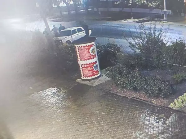 Фото к материалу: В Таганроге разыскивают автомобилиста, который врезался в столб ЛЭП и скрылся
