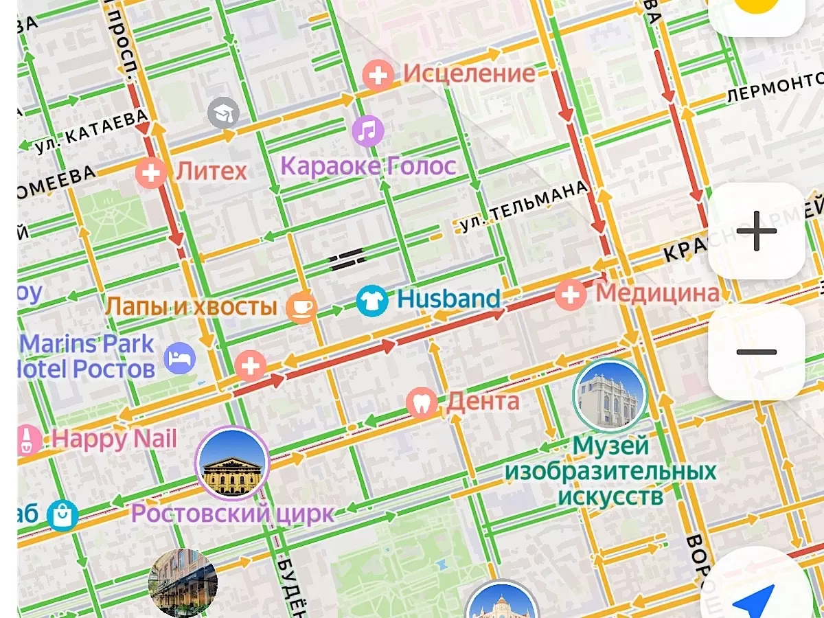 Из-за непогоды центр Ростова сковали пробки
