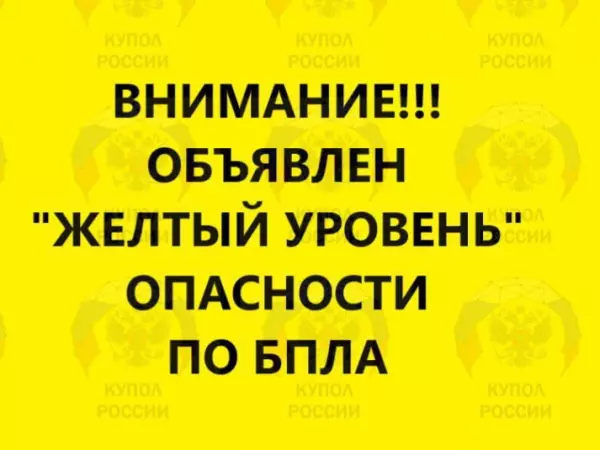 Фото к материалу: Желтый уровень опасности по БПЛА объявили в Ростовской области вечером 15 октября