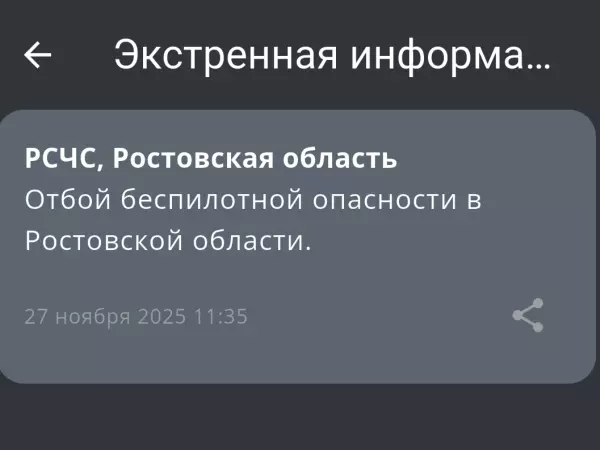 Фото к материалу: В Ростовской области спустя четыре часа объявили отбой беспилотной опасности
