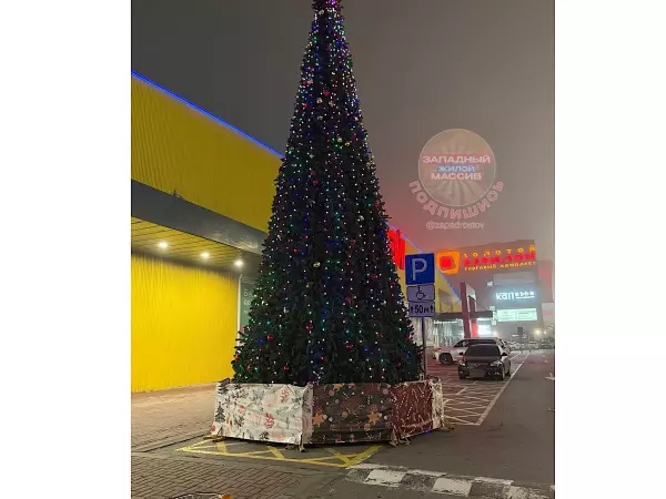 Фото к материалу: В Ростове установили первую новогоднюю елку в середине ноября