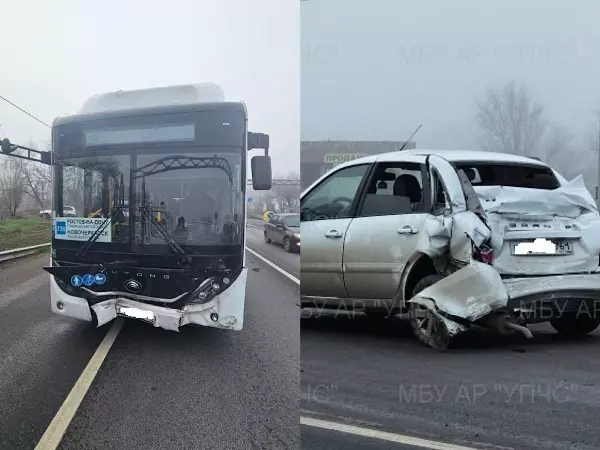 Фото к материалу: В ДТП с пассажирским автобусом в Аксайском районе пострадали мама и дочь
