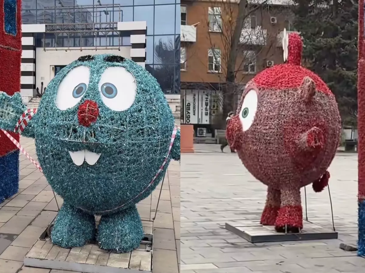 «Смешариков на свалку»: жителей шокировал вид новогодних игрушек в Ростове