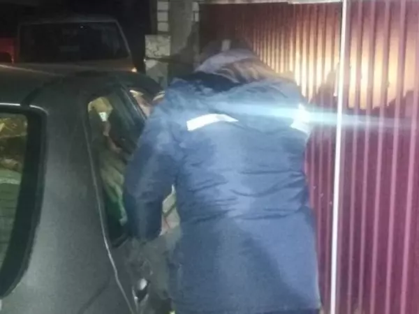 Фото к материалу: В Ростовской области спасатели помогли выбраться женщине, зажатой машиной
