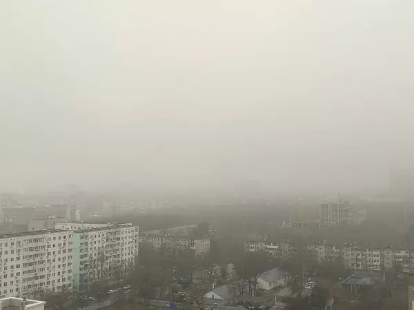 Фото к материалу: Густой туман окутал улицы Ростова утром 20 декабря