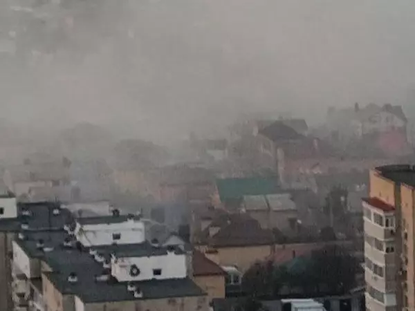 Фото к материалу: В СНТ Ростова на большой площади горит частный дом