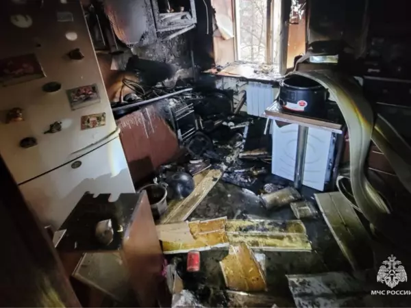 Фото к материалу: В Ростове 15 человек эвакуировали при пожаре в пятиэтажке