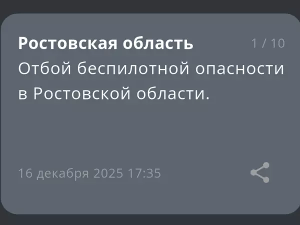 Фото к материалу: Спустя полчаса в Ростовской области объявили отбой беспилотной опасности