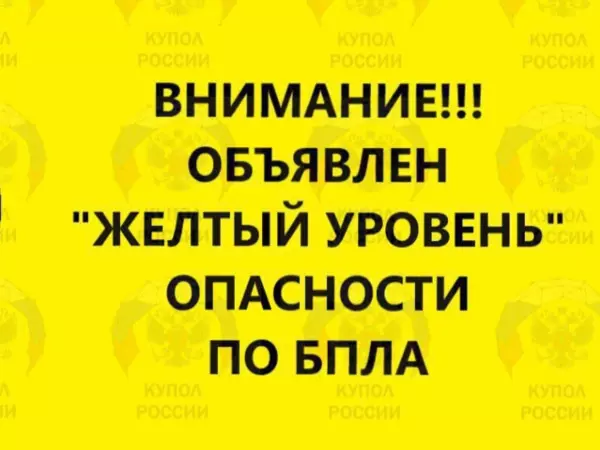 Фото к материалу: Желтый уровень опасности по БПЛА объявили в Ростовской области вечером 12 декабря