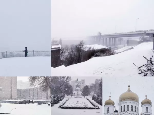 Фото к материалу: Заснеженный Ростов в объективе: сильный снегопад до неузнаваемости изменил южную столицу