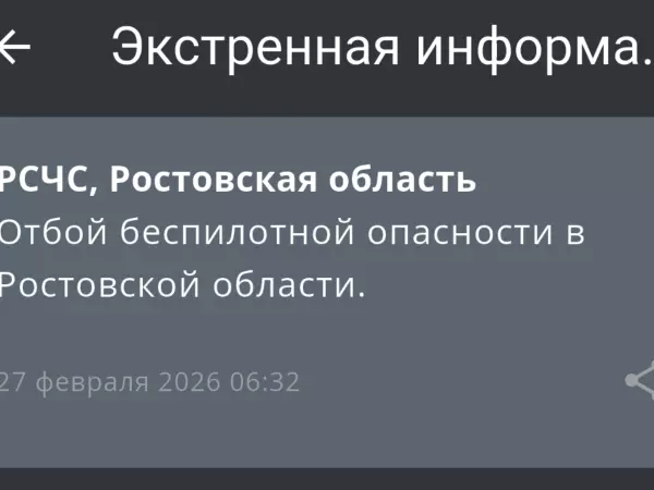 Фото к материалу: В Ростовской области утром 27 февраля сняли режим беспилотной опасности